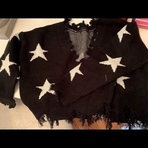 Black/White Star Sweater